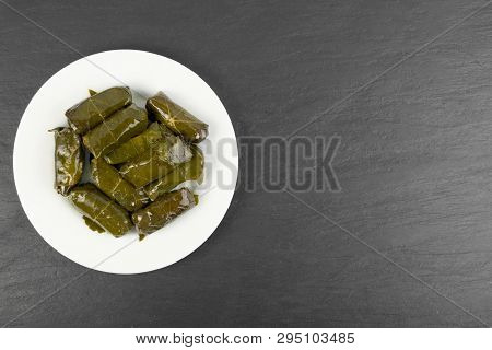 Traditional Turkish Dolma, Sarma Or Dolmades Top View