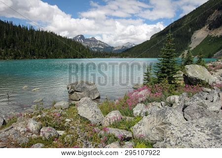 Upper Joffre Lake In Joffre Lakes Provincial Park, British Columbia, Canada.
