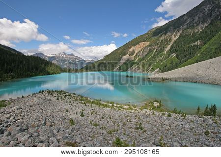 Upper Joffre Lake In Joffre Lakes Provincial Park, British Columbia, Canada.