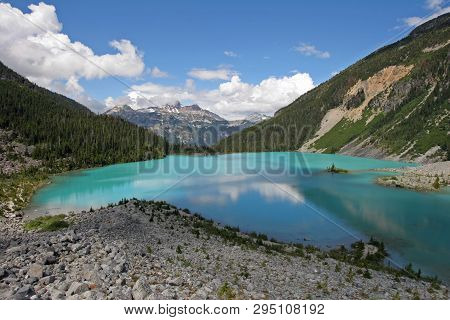Upper Joffre Lake In Joffre Lakes Provincial Park, British Columbia, Canada.