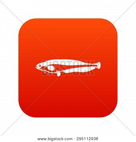 Atlantic Mackerel, Scomber Scombrus Icon Digital Red For Any Design Isolated On White Illustration