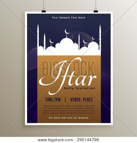 Iftar Party Celebration Card For Ramadan Kareem
