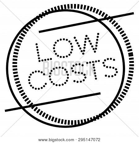 Low Costs Stamp On White. Stamps And Advertisement Labels Series.
