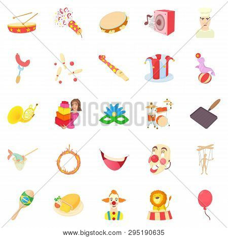 Avocation Icons Set. Cartoon Set Of 25 Avocation Icons For Web Isolated On White Background