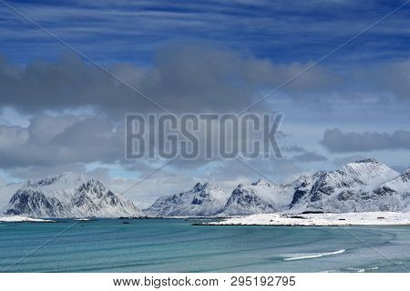 Sandbotnen landscape in Lofoten Archipelago, Norway