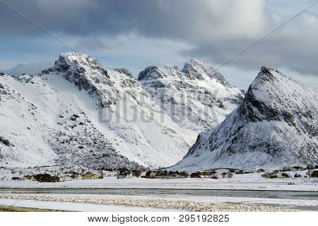 Sandbotnen landscape in Lofoten Archipelago, Norway