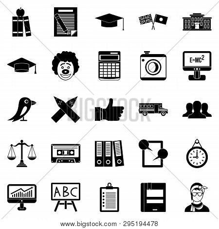 Undergrad Icons Set. Simple Set Of 25 Undergrad Icons For Web Isolated On White Background