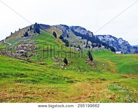 Mountain Peak Gulme Or Gulmen In The Obertoggenburg Region, Stein - Canton Of St. Gallen, Switzerlan