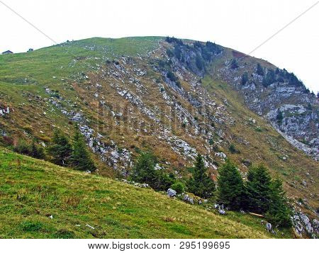 Mountain Peak Gulme Or Gulmen In The Obertoggenburg Region, Stein - Canton Of St. Gallen, Switzerlan