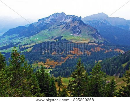 A View From The Mountain Top Gulme Or Gulmen In The Obertoggenburg Region, Stein - Canton Of St. Gal