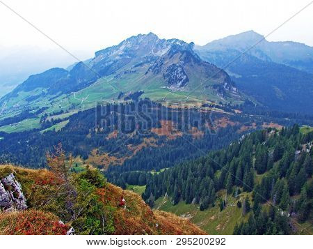 A View From The Mountain Top Gulme Or Gulmen In The Obertoggenburg Region, Stein - Canton Of St. Gal