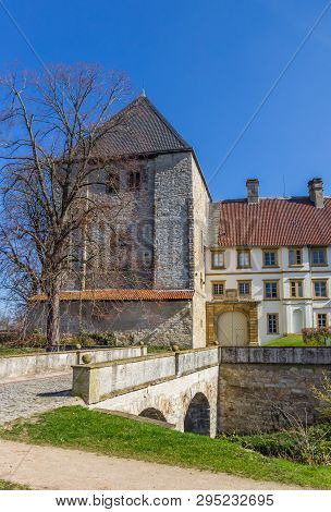Bridge Leading To The Castle In Rheda-wiedenbruck, Germany