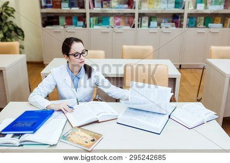 Background A Medical Student For Textbooks. The Study Of Surgery By A Nurse In The Library