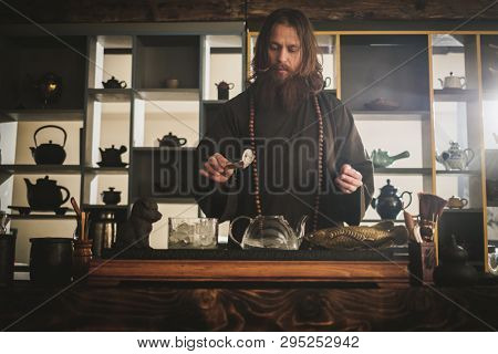 Tea ceremony is perfomed by tea master