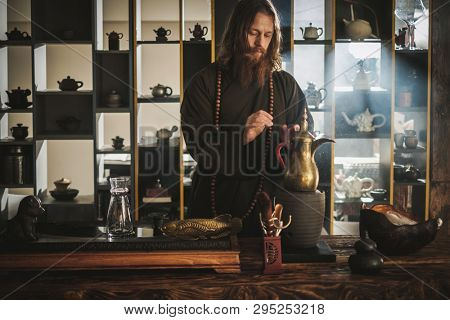 Tea ceremony is perfomed by tea master