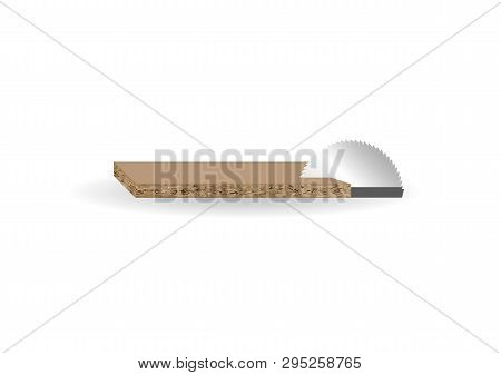 Cutting Cutting Chipboard. Vector Illustration Curl Mandala
