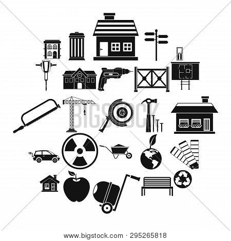Earthwork Icons Set. Simple Set Of 25 Earthwork Icons For Web Isolated On White Background