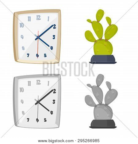 Isolated Object Of Furniture And Work Symbol. Set Of Furniture And Home Stock Vector Illustration.