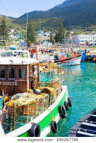 Small Fishing Boats In Kalk Bay Harbour