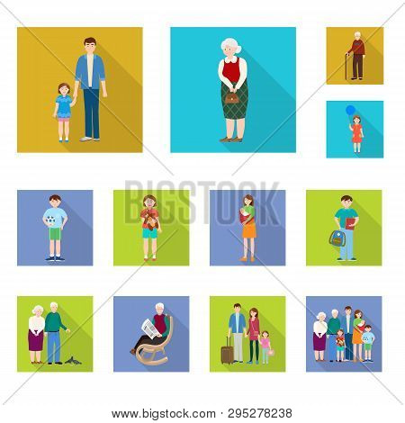 Vector Illustration Of Generation  And Happy  Logo. Collection Of Generation  And Avatar  Stock Vect