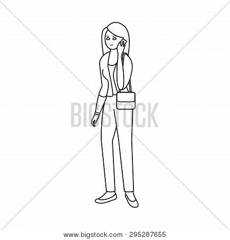 Vector Design Of Woman  And Business Logo. Set Of Woman  And Businessperson Stock Vector Illustratio