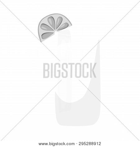 Vector Illustration Of Cocktail And Glass Sign. Collection Of Cocktail And Lemon Stock Vector Illust