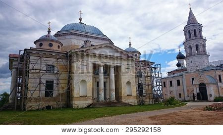View On Novotorgsky Borisoglebsky Monastery In Torzhok. It Is A Town In Tver Oblast, Russia, Located