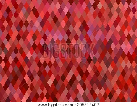 Abstract Vector Geometric Rhombus Background - Red And Brown