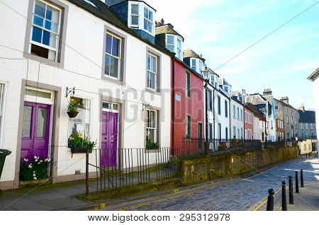 The Colourful Houses In South Queensferry In Scotland