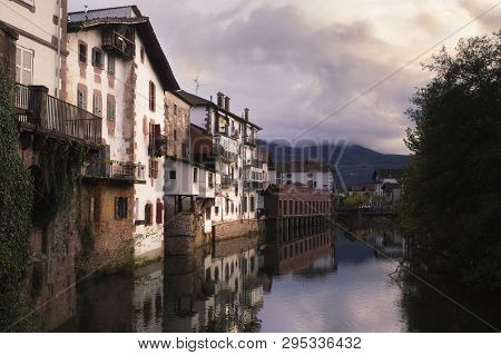 The Bidasoa River By Its Passage In The Town Of Elizondo (nafarroa).