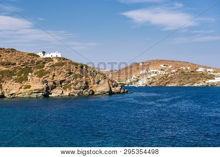Chrysopigi Bay With Amazing Turquoise Waters. Faros Area. Sifnos Island, Cyclades, Greece