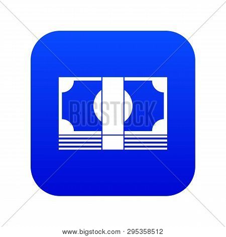 Swiss Franc Banknote Icon Digital Blue For Any Design Isolated On White Illustration