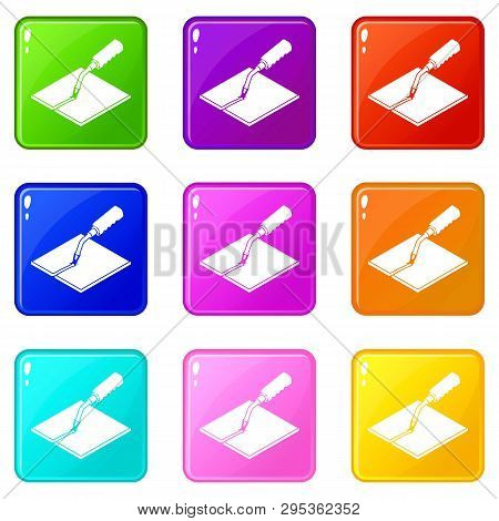 Welding Torch Icons Set 9 Color Collection Isolated On White For Any Design