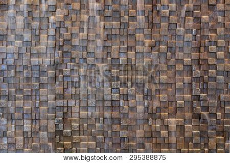 Brown Wall And Waterfall Wall Background Texture