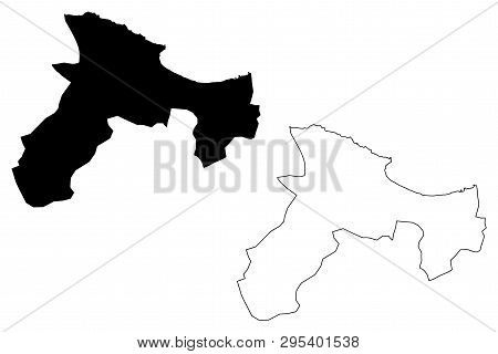 Bejaia Province (provinces Of Algeria, Peoples Democratic Republic Of Algeria) Map Vector Illustrati