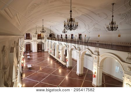 Leipzig, Germany - May 9, 2018: Interior Of The New Town Hall (neues Rathaus) In Leipzig, Germany. T