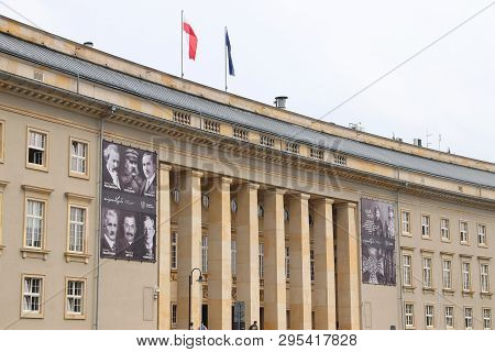 Wroclaw, Poland - May 11, 2018: Provincial Office (urzad Wojewodzki) And Lower Silesian Regional Ass