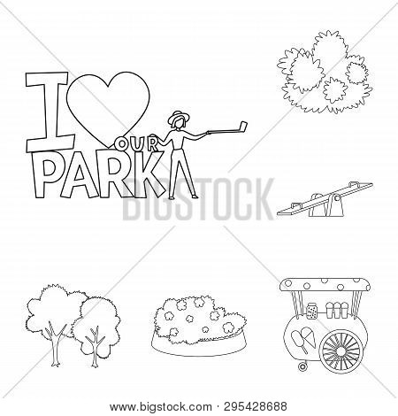 Vector Illustration Of Landscape And Nature Sign. Collection Of Landscape And City Vector Icon For S