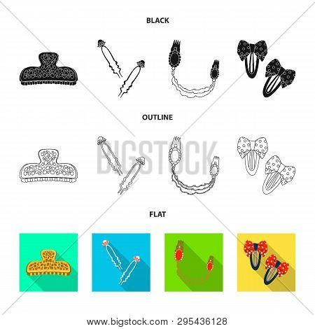 Vector Illustration Of Beauty And Fashion Logo. Set Of Beauty And Female Vector Icon For Stock.
