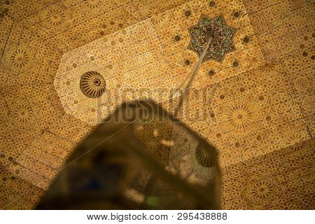 Marrakesh, Morocco - Jan 20: Moroccan Architecture Traditional Arabian Design - Rich Riyad Dar Si Sa