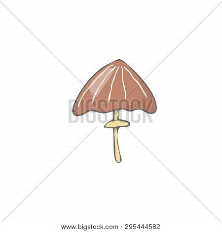 Mushrooms Figure Clip Art Vector Color Texture Element Funny Forest Oak Similar Fantasy Red Bown Lon