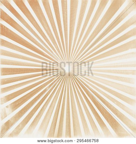 Rays Old Gold Background. Illustration For Your Bright Beams Design. Sun Ray Theme Abstract Wallpape