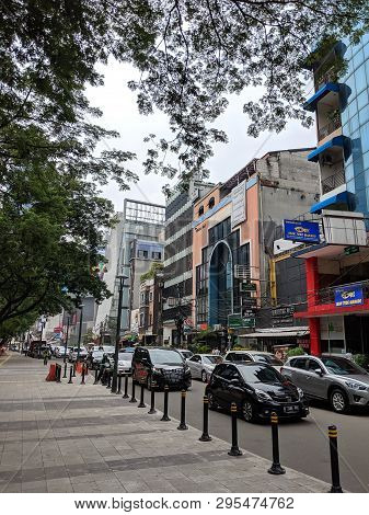 Jakarta, Indonesia  - April 7, 2019: Traffic On Jalan Blora (blora Street).