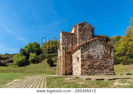 Oviedo, Spain - April 1, 2019: Church Of Saint Michael Of Lillo, San Miguel De Lillo. A Pre-romanesq