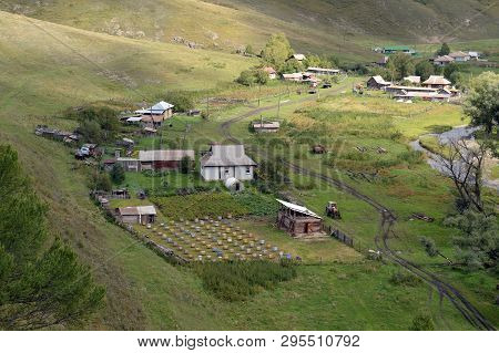 The View From The Height Of The Mountain Village Generalka Altai Territory.western Siberia. Russia