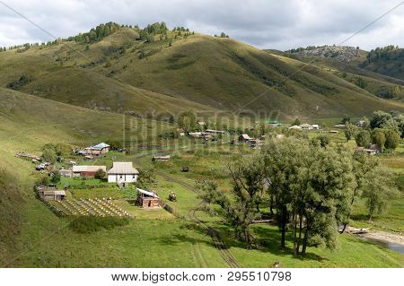 The View From The Height Of The Mountain Village Generalka Altai Territory.western Siberia. Russia