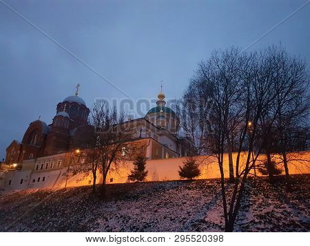 New Sofrino Monastery Near Moscow River. Moscow Region. Russia.