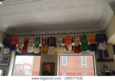 May 29, 2016, Milan, In, Jerseys And Basketball Uniforms From The Movie Hoosiers And Other Sports Me