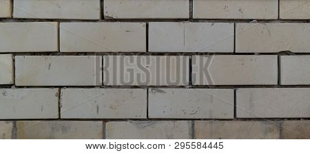 Wall From A White Brick For Design And Texture
