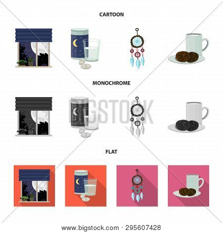 Isolated Object Of Dreams And Night Icon. Collection Of Dreams And Bedroom Vector Icon For Stock.